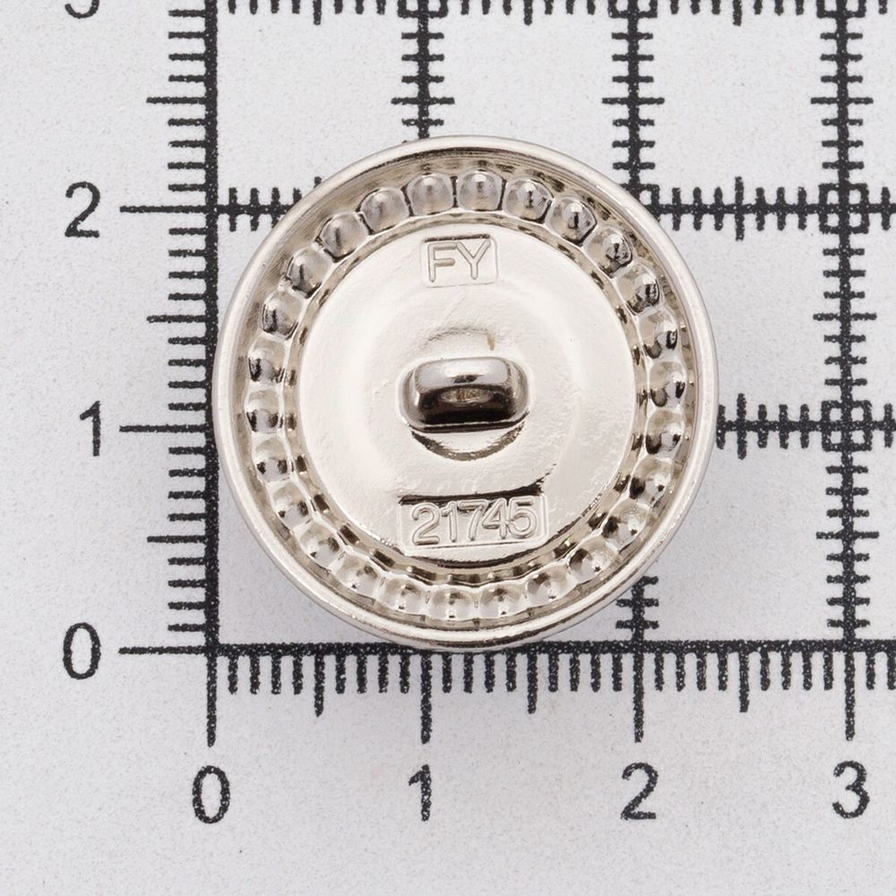 Пуговицы на ножке 36L=23 мм, металл, Silver (серебристый), 10 шт, MP15
