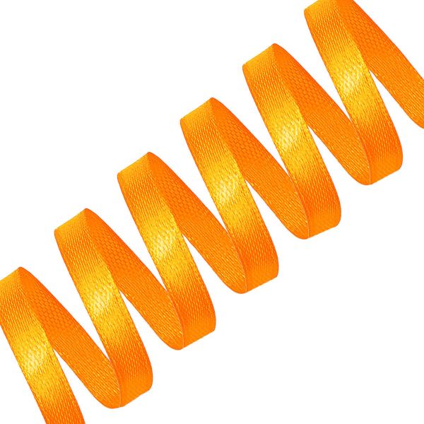 Лента атласная 1-сторонняя 6.0 мм / 22.5±1 метров, М, 3070 оранжевый, Globus