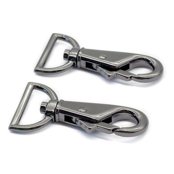 Карабин металл 25.0 мм (62х31 мм), чер/никель, 4 шт