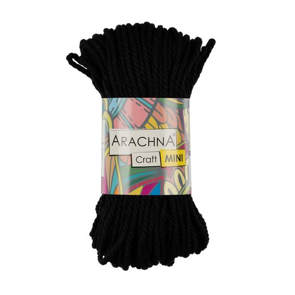 Пряжа Arachna Craft Mini / уп.3 мот. по 94.1г, 30.48м, 03 черный