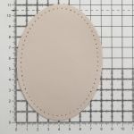 Заплатки пришивные из кожи, овал 8х10,9см с перфорацией, 2 шт, 100% кожа, 06 бежевый, 9124
