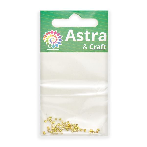 Кримп 1,5 мм, 50 шт/упак, Astra&Craft, цв.светлое золото