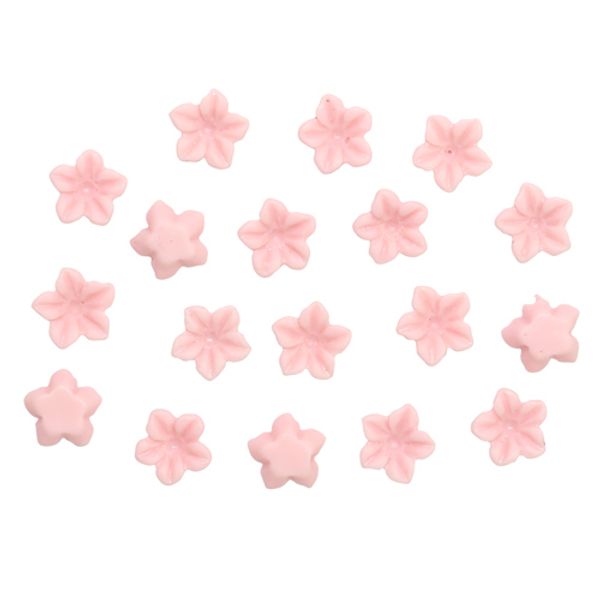 Цветочки для скрапбукинга, 6 мм, 20 шт в упак, розовый