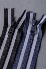 Молния трактор Т5 (5 мм) 1 зам., н/раз., 16 см, светоотражающая полоса, 318 т.синий, G3051S Gamma, 10 шт