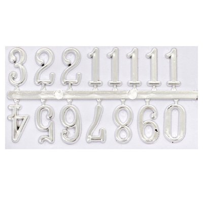 Цифры арабские для часов 1,5см, серебро