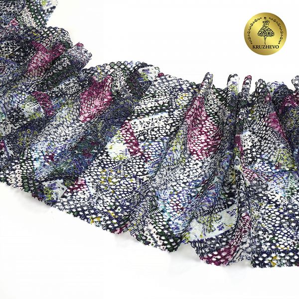 Кружево бельевое эластичное 220 мм / 10 м, 26, цв.мульти, Kruzhevo