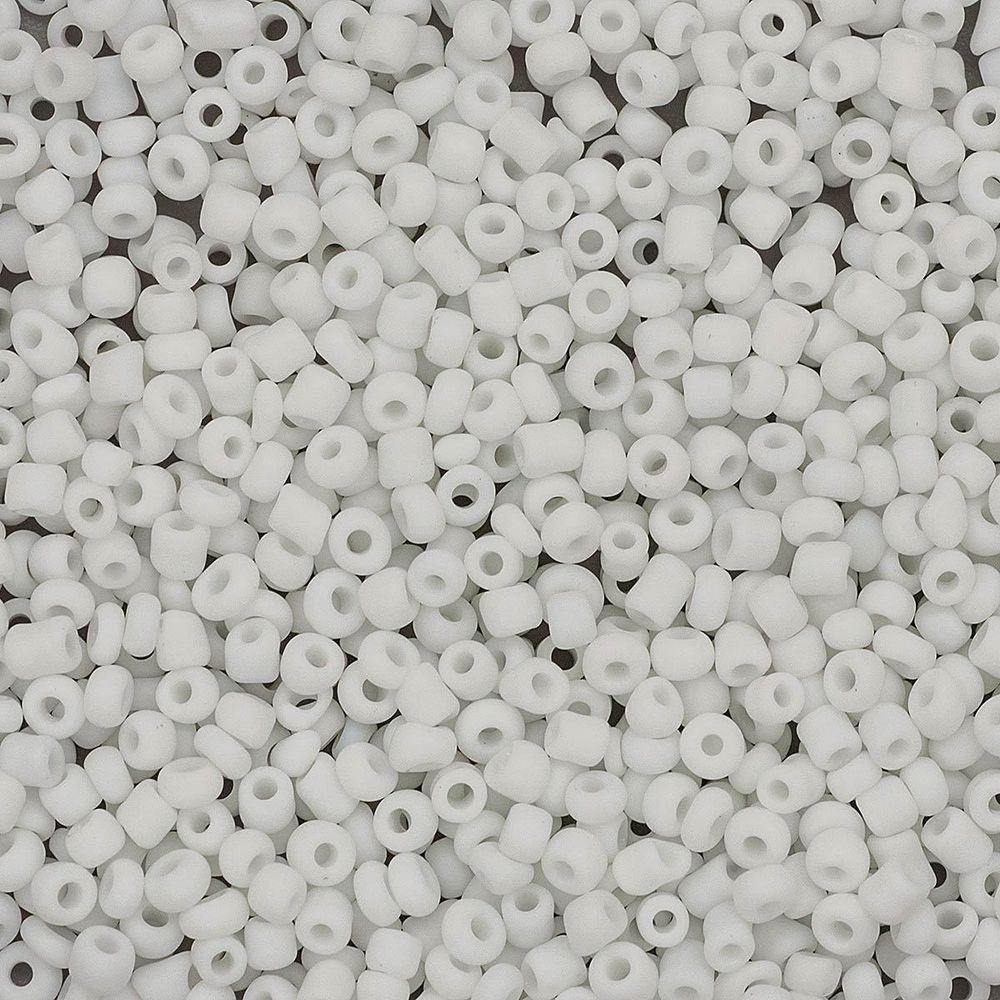 Бисер Astra&amp;Craft 11/0 (2.1 мм), 200 г (10х20 г), цв. M41 белый/непрозр.матовый