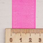 Лента капроновая (органза) 25.0 мм / 22.86±1 метров, 14 розовая фуксия