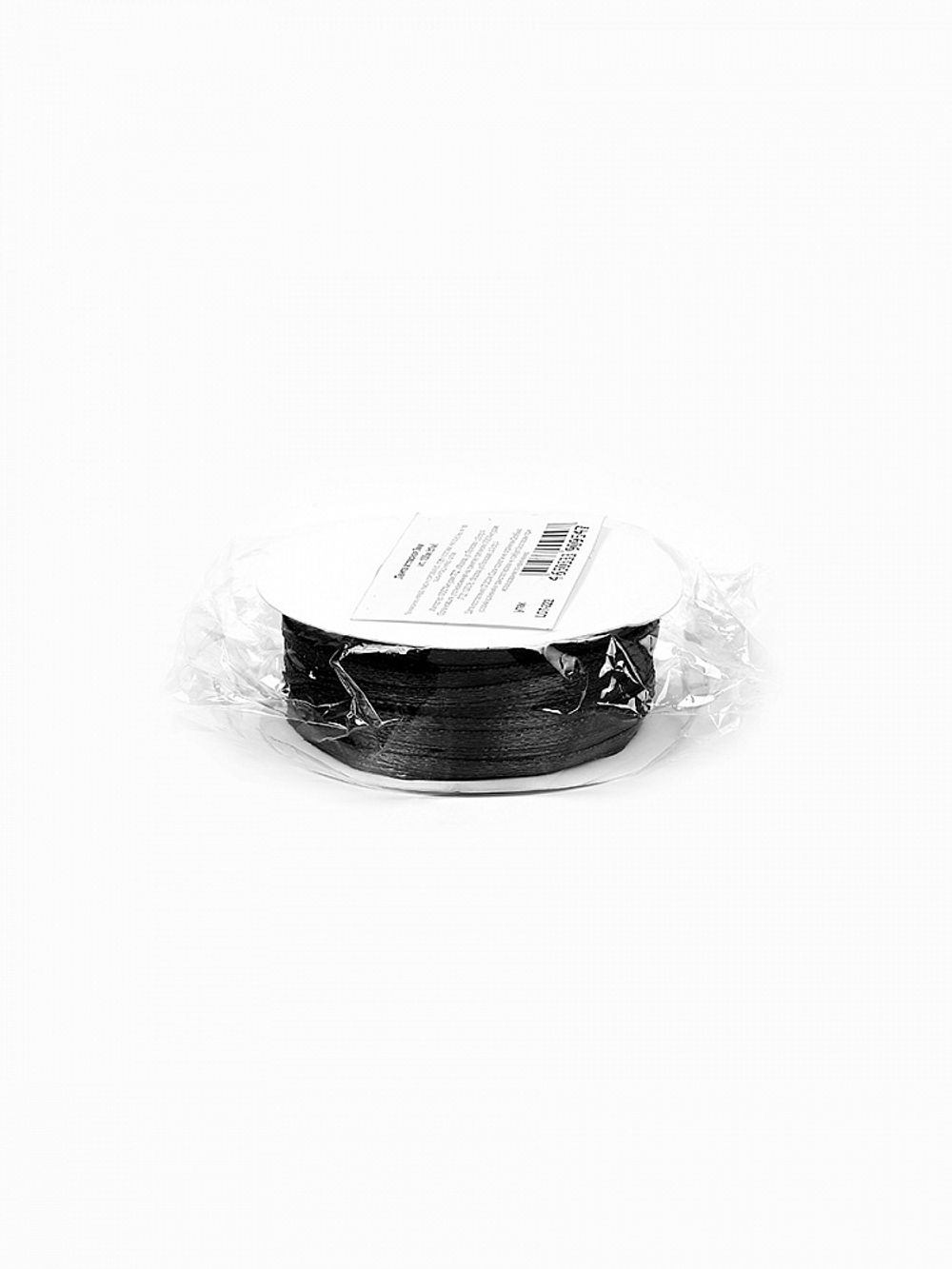 Лента атласная 1-сторонняя 3.0 мм / 100±1 метров, 3173 черный, Magic4Hobby