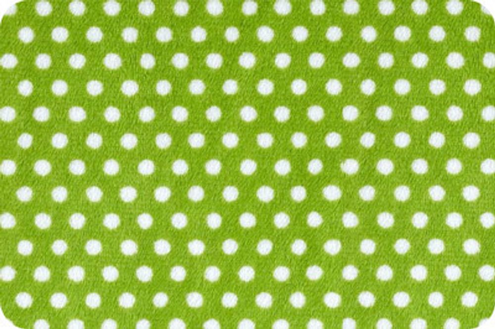 Плюш (ткань) Peppy Swiss Dot Cuddle 440 г/м², 48х48 см, jade/snow