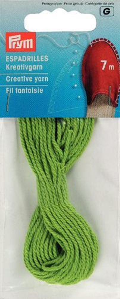 Декоративная нить для эспадрилий, зеленый, 7 м, Prym