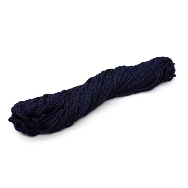 Шнур полипропилен круглый вязаный ⌀6.0 мм / 100 метров, 6-28 т.синий