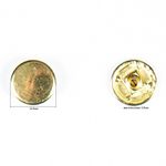 Часть кнопки Альфа (S-образная) ⌀12 мм (A-часть), 5/12 золото, металл, 100 шт, BIG