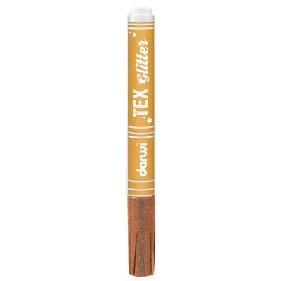 Маркер для ткани Darwi TEX Glitter, 2мм, с блестками, 057 медный