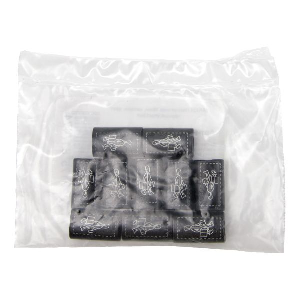 Наконечник для шнура металл 18 мм цв. черный, 10 шт