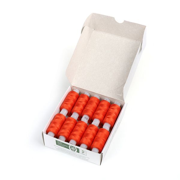 Нитки армированные ПНК им.Кирова 45ЛЛ, бытовые, 200 м / 20 кат., 0702 / 106 яр.оранжевый