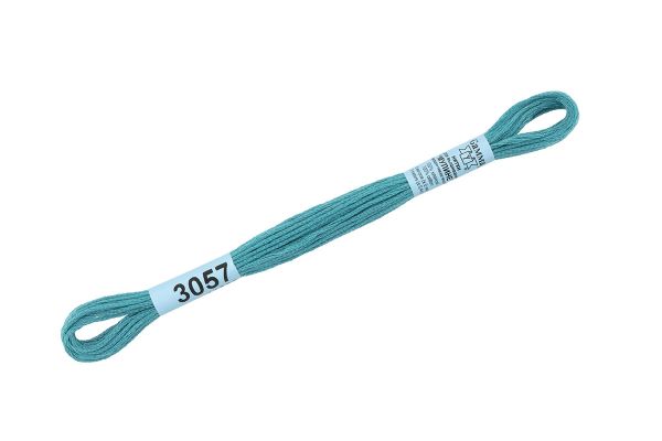 Мулине Gamma 100% хлопок, цв.3057 т.бирюза, 24 мотка по 8 метров