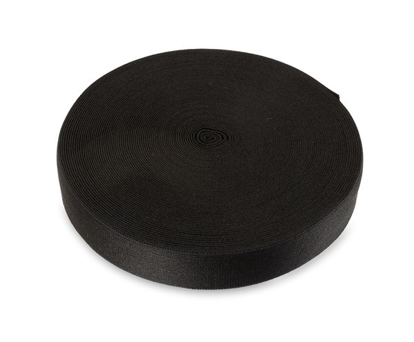 Резинка вязаная 30.0 мм / 20 метров, черный, Gamma 90219