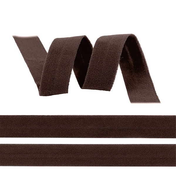 Резинка бельевая (окантовочная) матовая 20.0 мм / 50 метров, ROM.20304 F304 шоколадно-коричневый