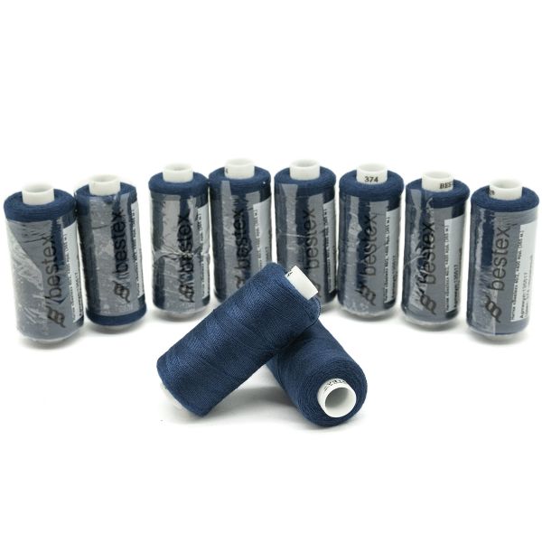 Нитки швейные бытовые Bestex 40/2, 365 м (400 ярд) / 10 кат., 374 черничный