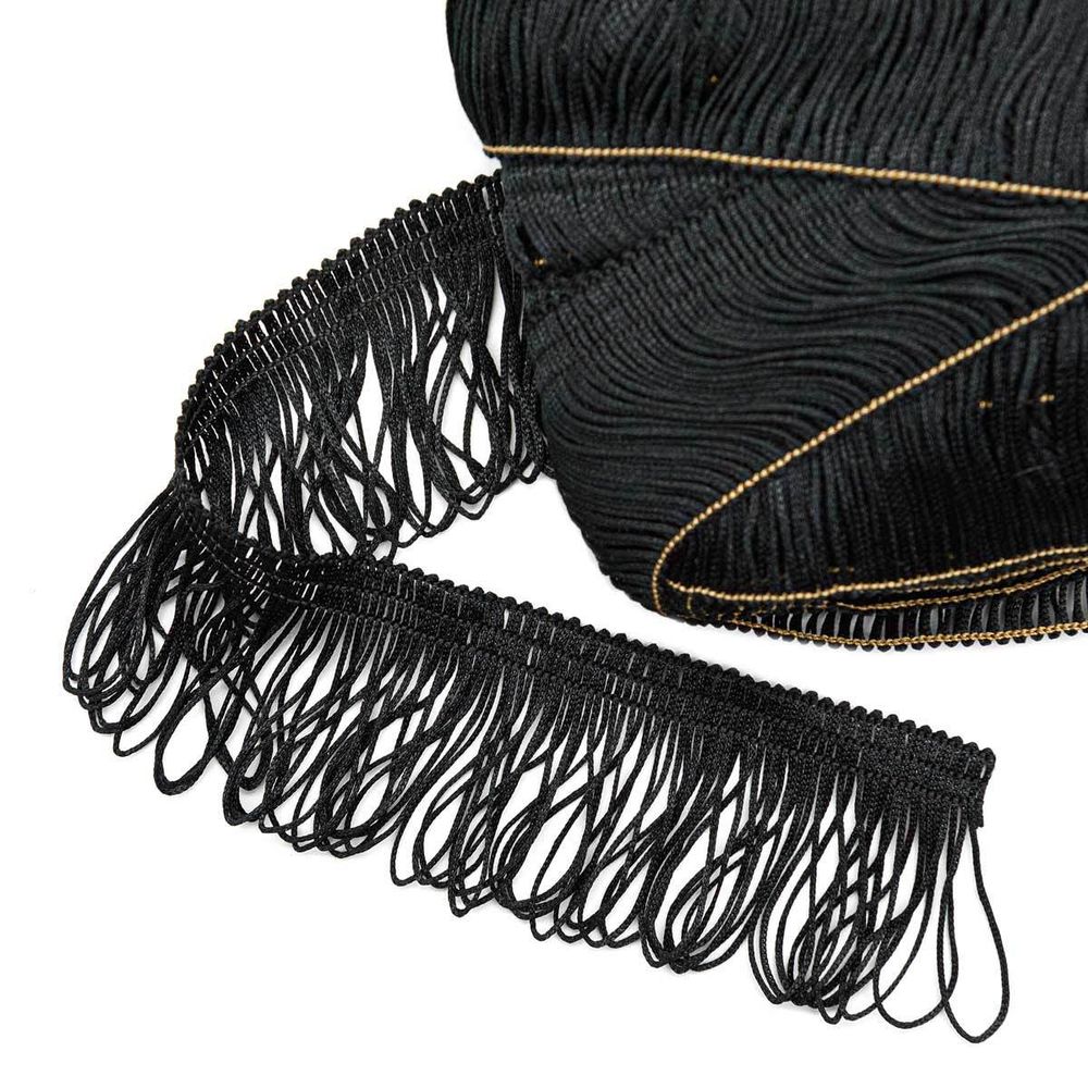 Бахрома отделочная 60.0 мм / 25 метров, 115 черный