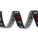 Тесьма лампасная 20 мм / 25 метров, с надписью LOVE FASHION