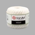 Пряжа YarnArt (ЯрнАрт) Violet / уп.6 мот. по 50 г, 282м, 003 белый