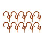 Крючки шторные для карниза навесные ⌀6 мм, 10 шт, 04 под дерево, Sofi H20