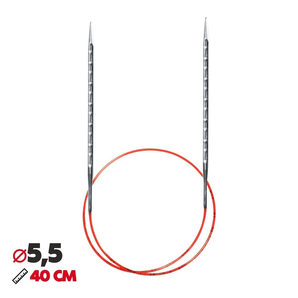 Спицы круговые Addi Novel ⌀5.5мм, 40 см /TOS/