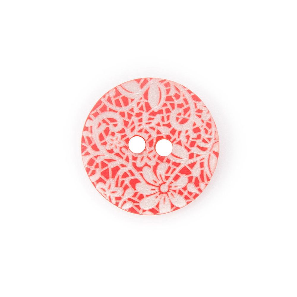 Пуговицы 2 прокола 24L, (col.04 (красный)), 36 шт /TOS/