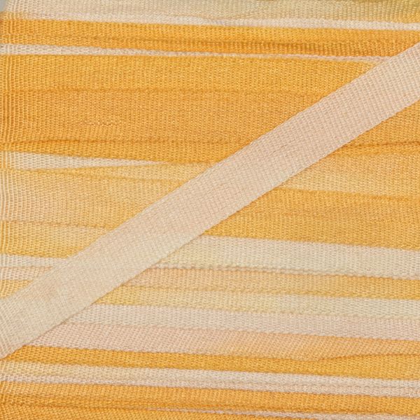 Лента (тесьма) шелковая 4.0 мм / 45.5±0.5 метров, M036 св.оранжевый/оранжевый, Gamma SRM-4