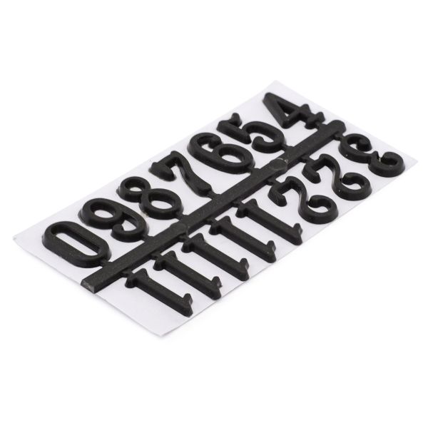 Цифры арабские для часов 1,5см, черный