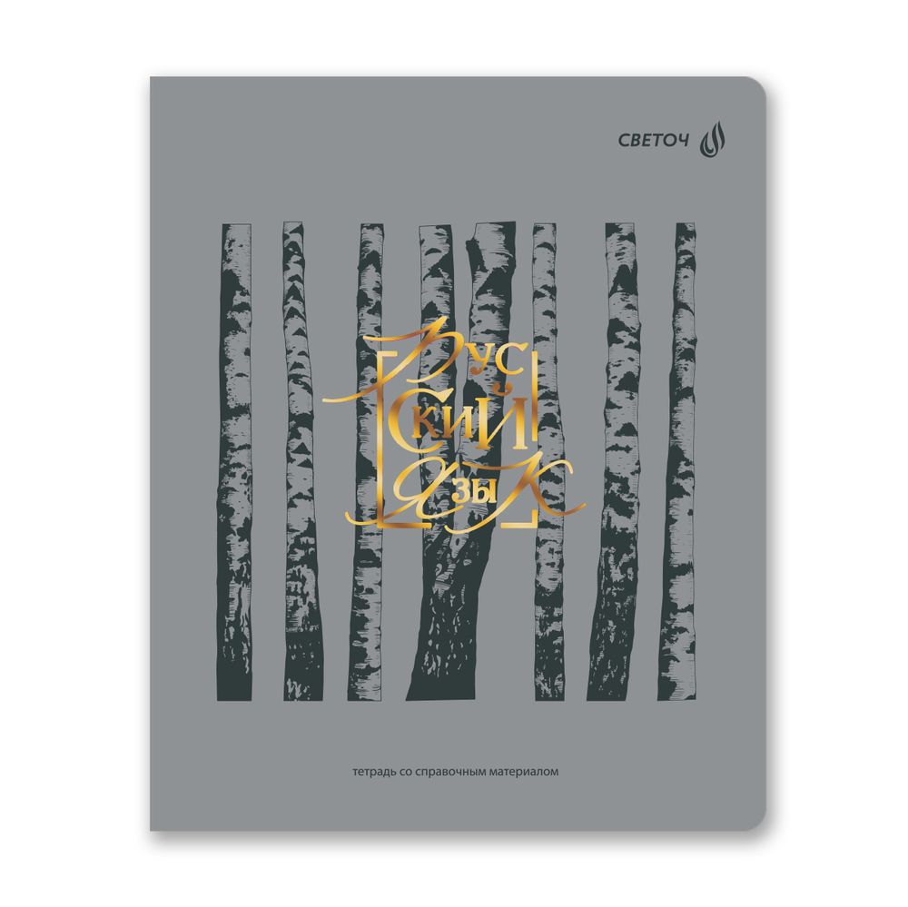 Тетрадь со справ.материал. Архивариус пластик.обл. 320мкм с тис.золот.фольгой. A5 48 л. на скобе 65 г/м², белизна 100% 10 шт линия, 01882 Архивариус Русский язык, Светоч Т291