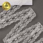 Кружево отделочное в стиле "трикотаж" 25 мм, диз. 926, цв.02 молочный, уп. 9.14 м