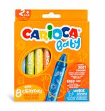 Набор восковых мелков Baby Wild Crayons 8 цв, 8 шт, Carioca 42892