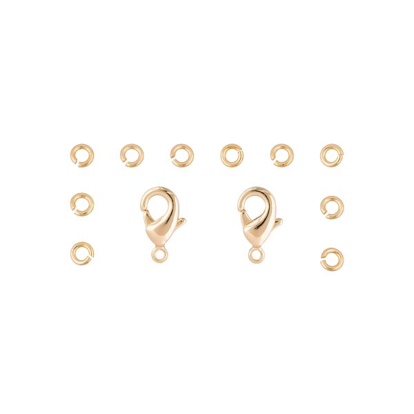 Набор фурнитуры для бижутерии 60 шт, 02 под золото, Zlatka FMK-F02