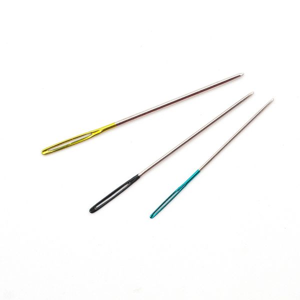 Иглы ручные для гобеленовых и трикотажных тканей с цветным ушком, №22-28,24 шт, в розетке, Pony