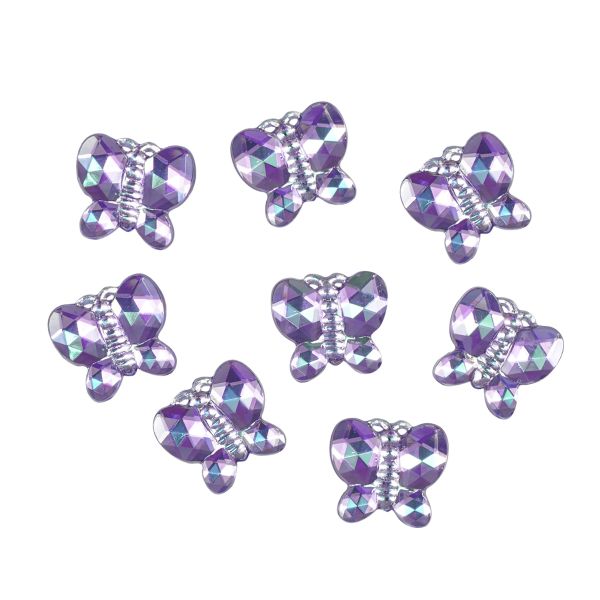 Украшения кабошоны Бабочки, 8 шт, фиолетовый, Dress it up