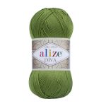 Пряжа Alize (Ализе) Diva / уп.5 мот. по 100 г, 350м, 210 зеленый A