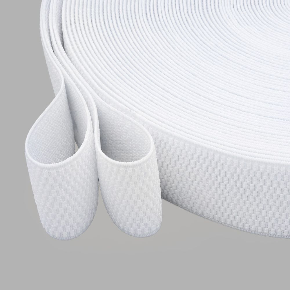 Резинка для подтяжек (помочная) 40.0 мм / 25 метров, 25.2 г/п.м., 501 белый, 6123-9344