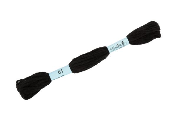 Мулине Gamma декоративное Cloud, цв.01 черный, 12 мотков по 6 метров