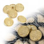 Пуговицы на ножке металлические 36L=23мм, С-MP06 цв.золото, 10 шт