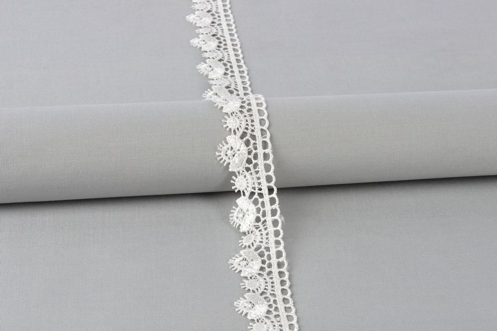 Кружево гипюр (плетёное) 27 мм / 10 м, GP003CR кремовый, Gamma GGM-2701