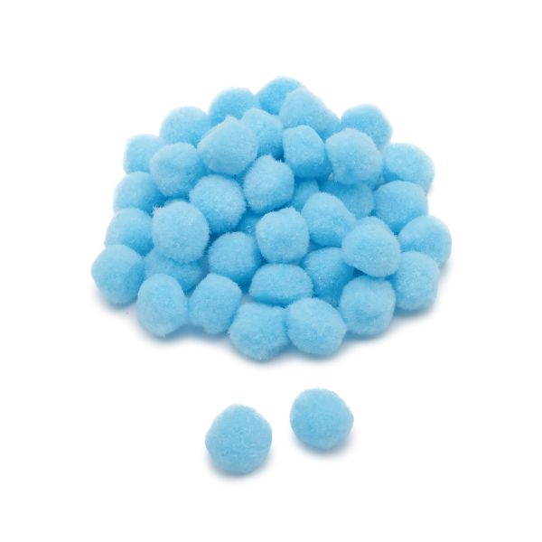 Помпоны декоративные ⌀25мм, 50 шт/упак, Astra&Craft (PA-019 св.голубой)