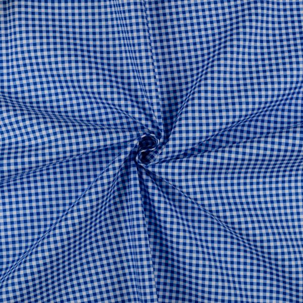 Ткань для пэчворка Peppy Бабушкин сундучок, отрез 50х55 см, 140 г/м², БС-50 клетка синий, Peppy