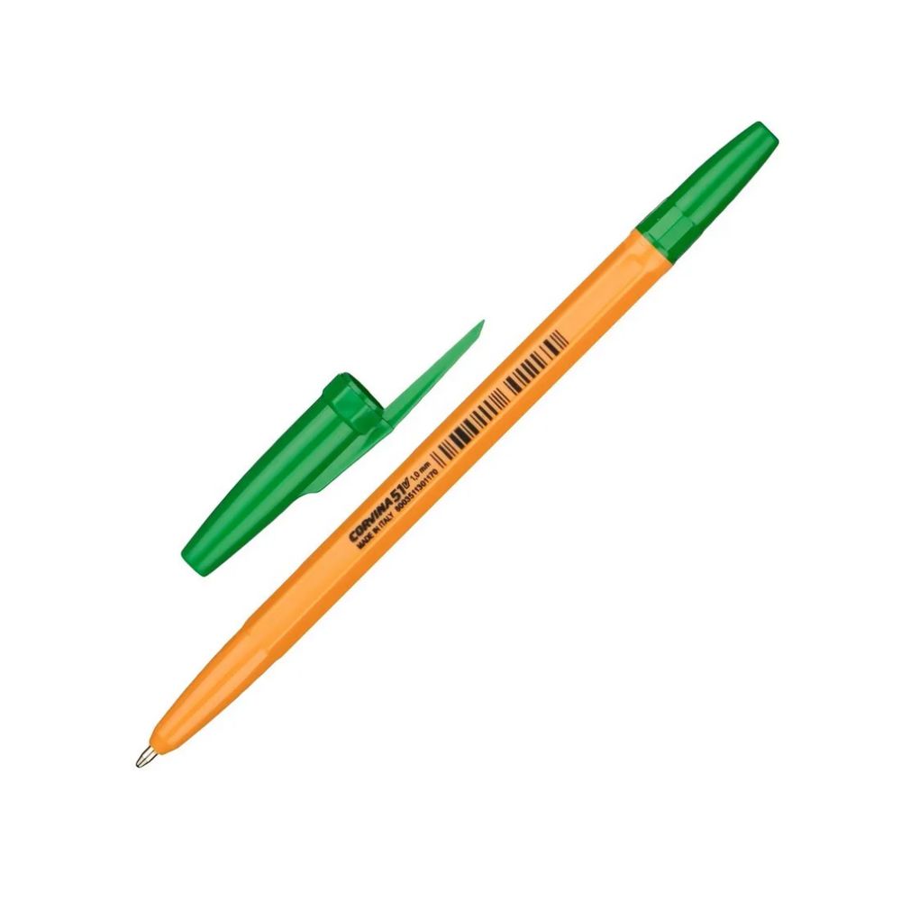 Ручка шариковая CORVINA51 Vintage ⌀0.7 мм, 1 мм, 50 шт, 40163/04G цвет чернил: зелёный, Corvina