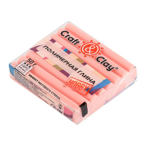 Полимерная глина эффект матового стекла 50 г, 1411 спелая папайя, Craft&Clay CCH