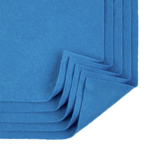 Фетр листовой 1 мм, 20х30 см, 5 шт, CH682 св.синий, Blitz FKC10-20/30