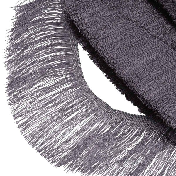 Бахрома отделочная широкая 120.0 мм / 25 метров, нитяная, 301 темно-серый, 0390-0310