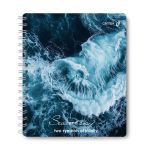 Тетрадь общая с запечатан. пластиковой обложкой, 500 мкр, A5+ 96 л. на гребне 65 г/м², белизна 100 %, 4 шт, клетка, 01388 Сила океана, Светоч ТЕТ96-002